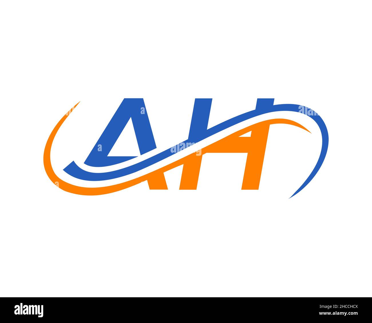 AH Letter Linked Business Logo. AH Logo Design. AH logo Design for Financial, Development, Investment, Real Estate And Management Company Vector Stock Vector