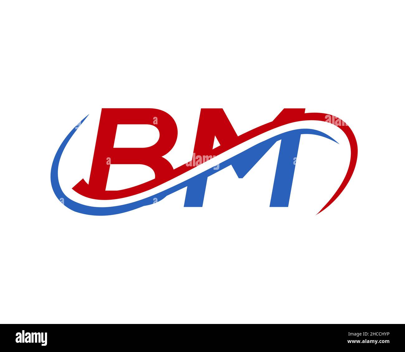 Initial BM Logo Design. BM Letter Linked Business Logo. BM logo Design for Financial, Development, Investment, Real Estate And Management Company Stock Vector
