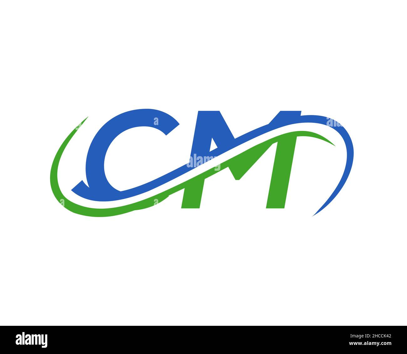 Initial CM Logo Design. CM Letter Linked Business Logo. CM logo Design for Financial, Development, Investment, Real Estate And Management Company Stock Vector