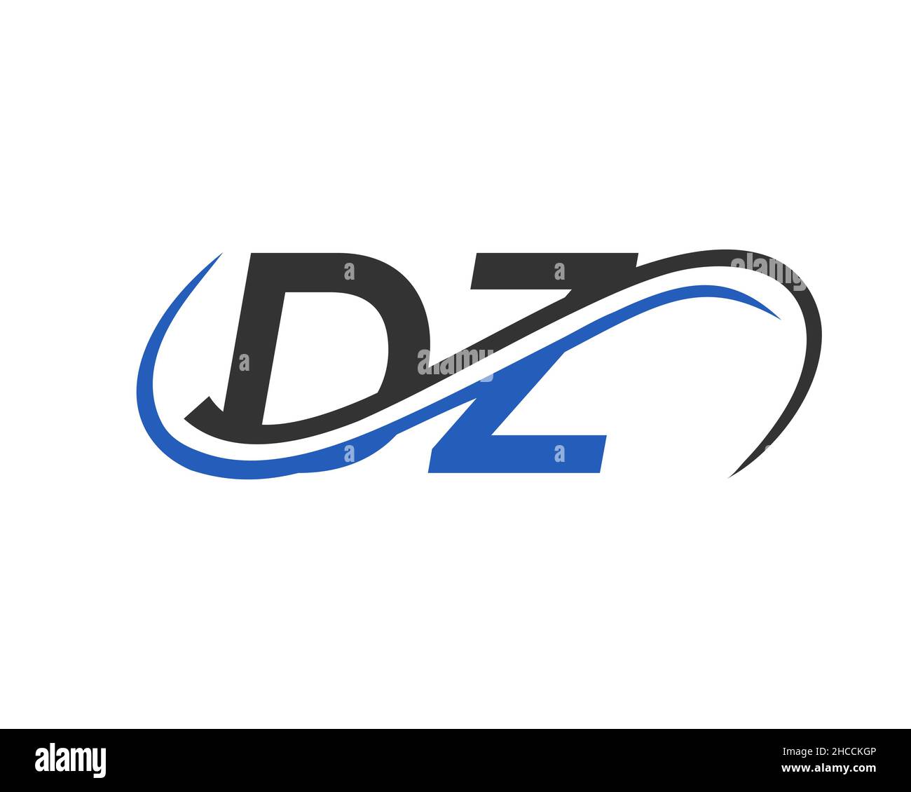 Initial Letter DZ Logotype Company Name Orange and Magenta Color on ...