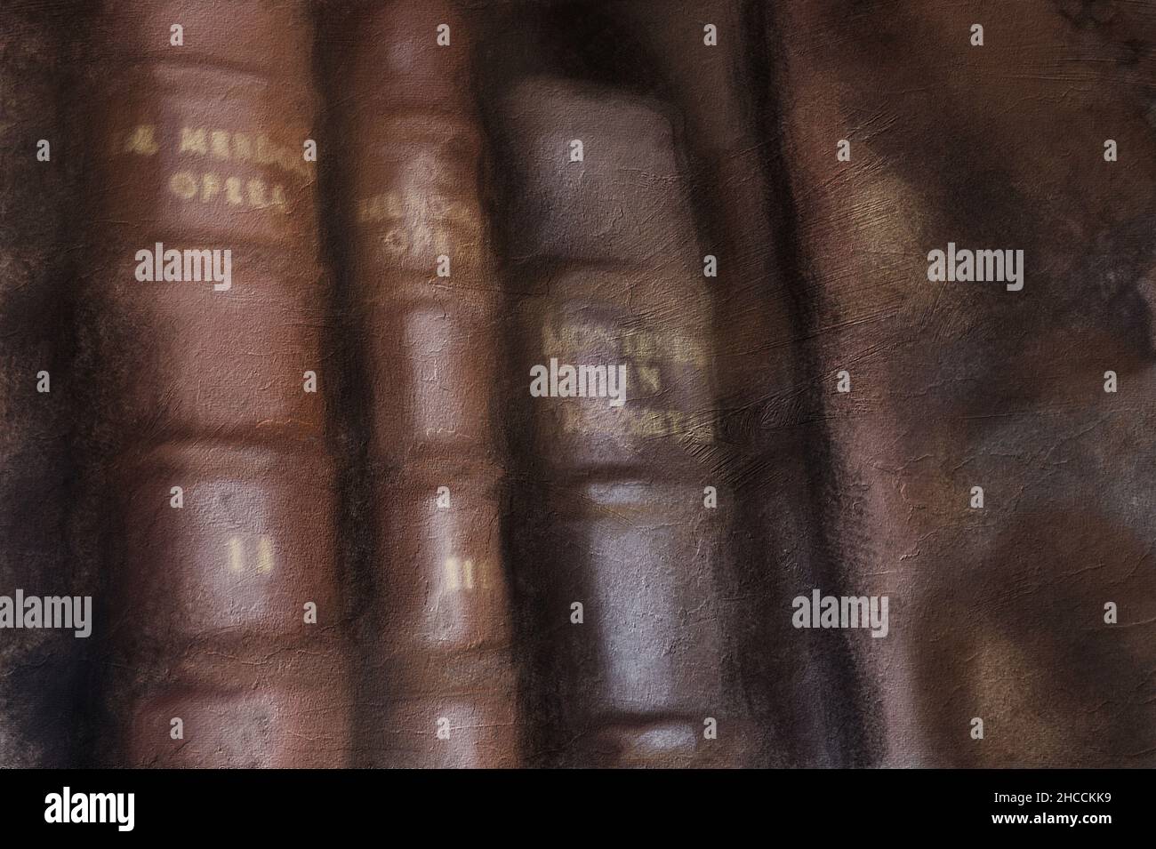 Oil painting old books Stock Photo