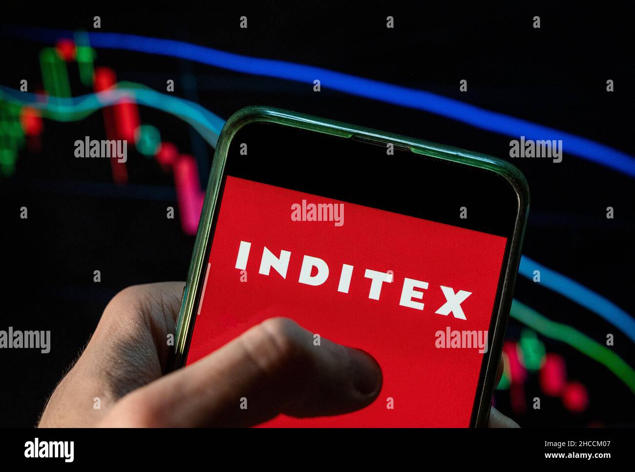 Inditex Graph In this photo illustration the biggest fashion group in the world ...