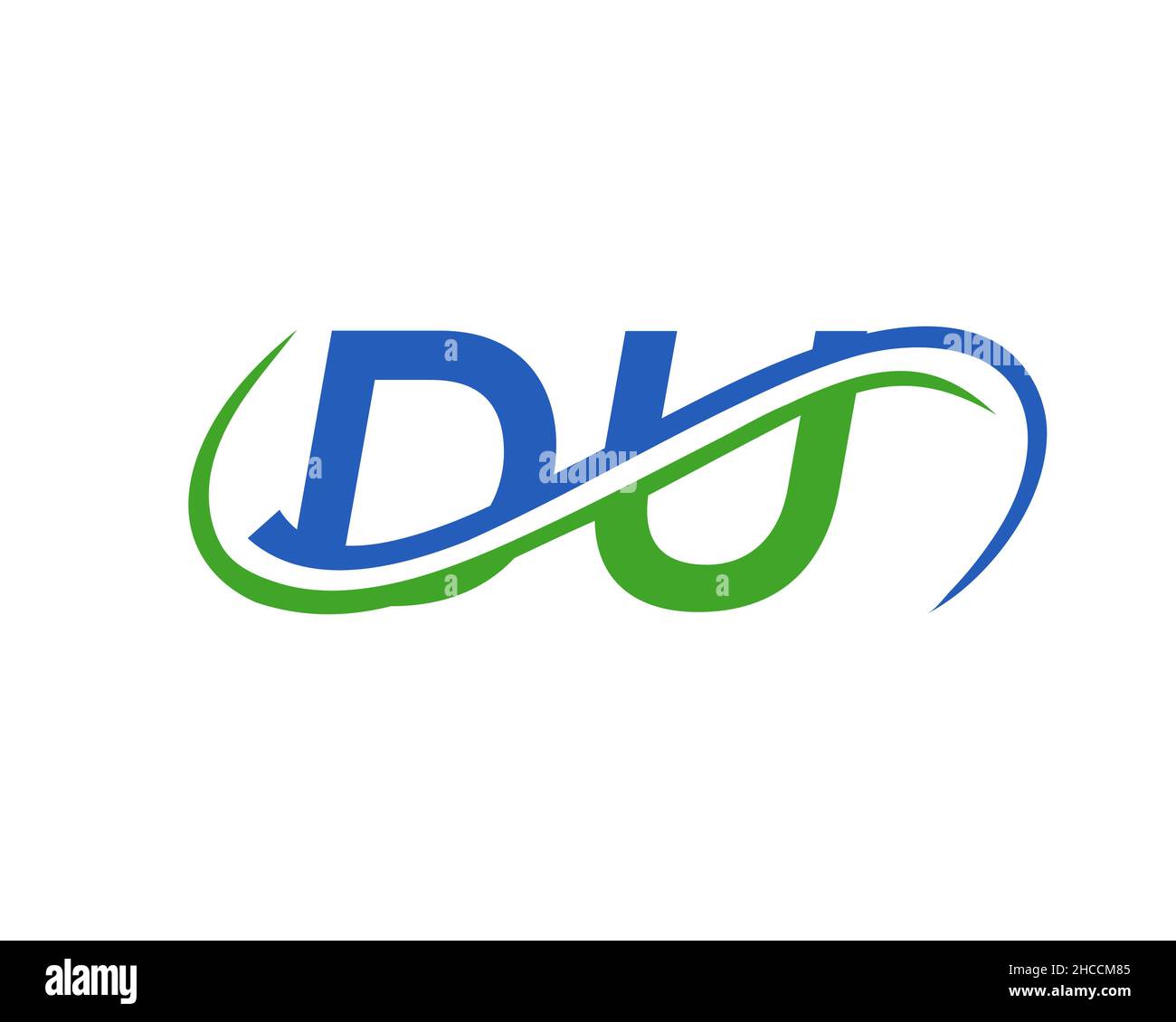 Initial DU Logo Design. DU Letter Linked Business Logo. DU logo Design for Financial, Development, Investment, Real Estate And Management Company Stock Vector