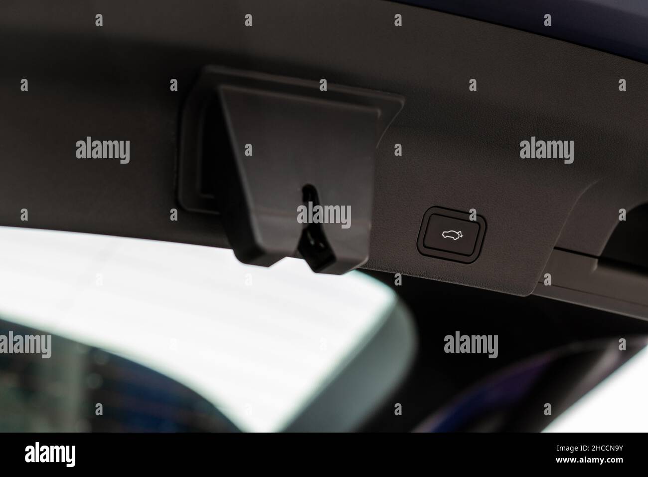 Car trunk open button. Electric trunk switch controller. Car trunk