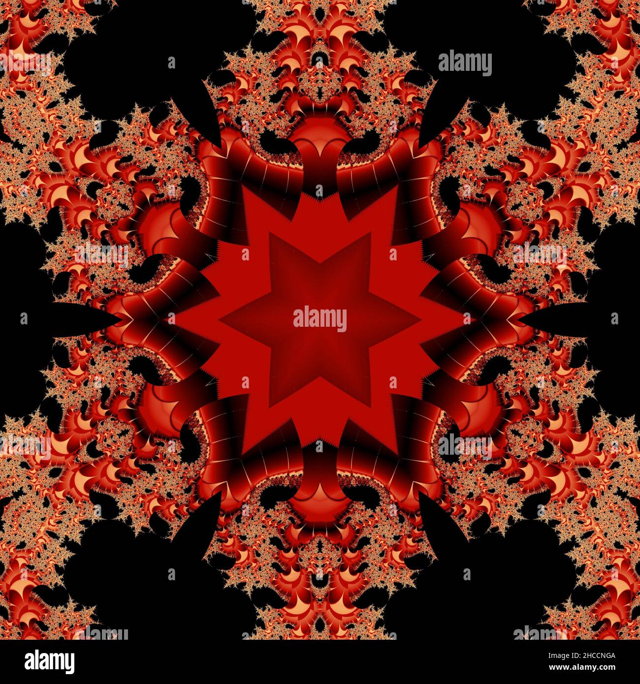 Fractal Pattern Object Example Abstract Computer generated Fractal design. A fractal is a never-ending ...