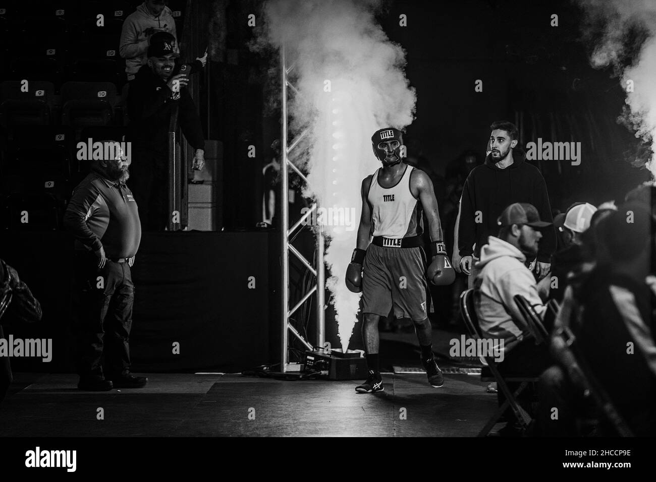 Amateur boxing match in Omaha, Nebraska, USA Stock Photo Alamy