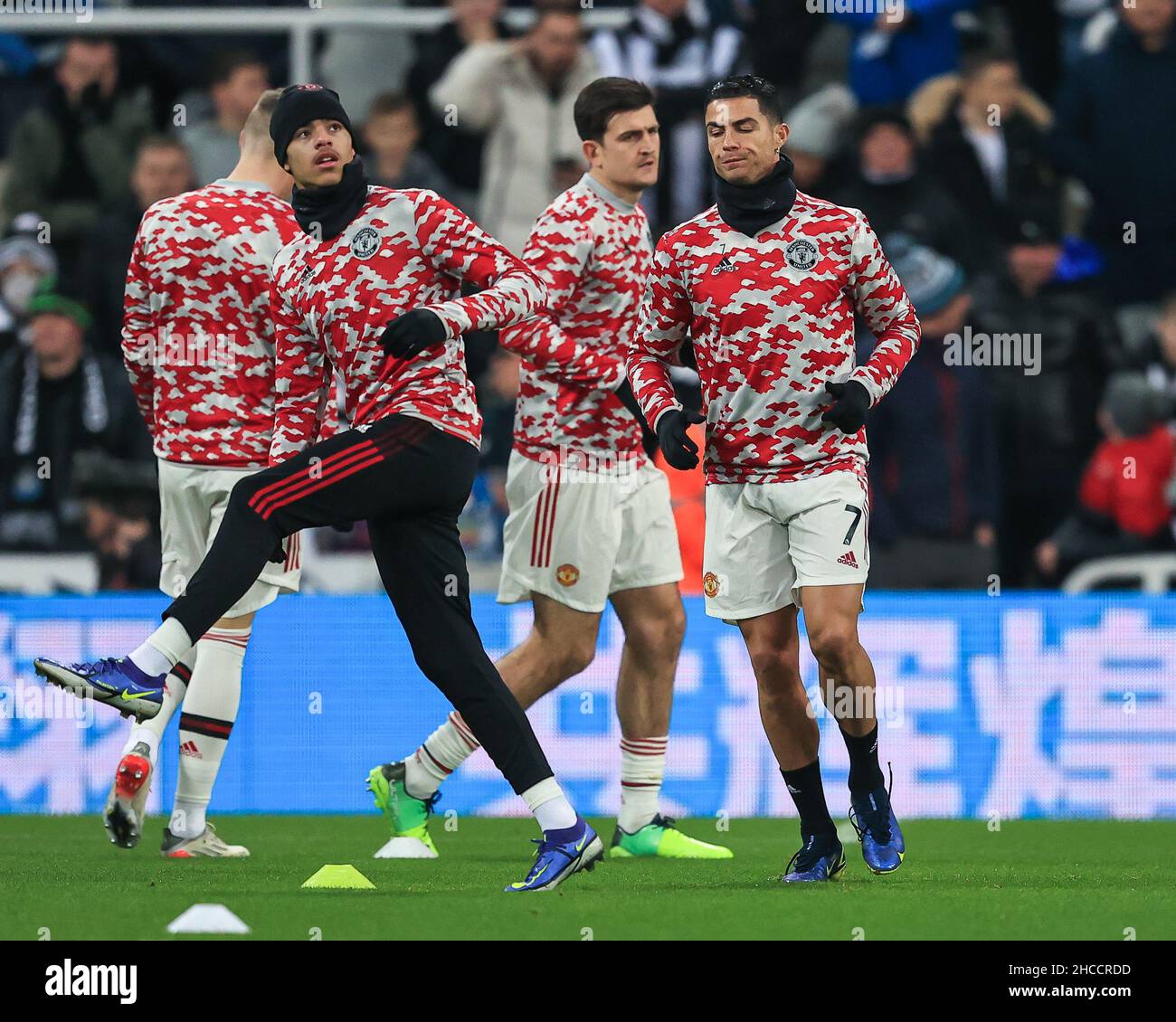 Cristiano Ronaldo #7 of Manchester United during the pre-game warmup in, on 12/27/2021. (Photo by Mark Cosgrove/News Images/Sipa USA) Credit: Sipa USA/Alamy Live News Stock Photo