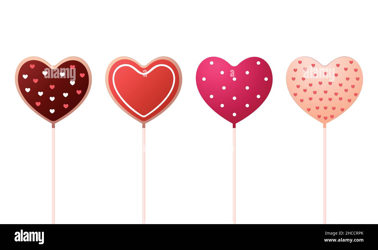 Glazed cake pops set in realistic style.. Stock Vector