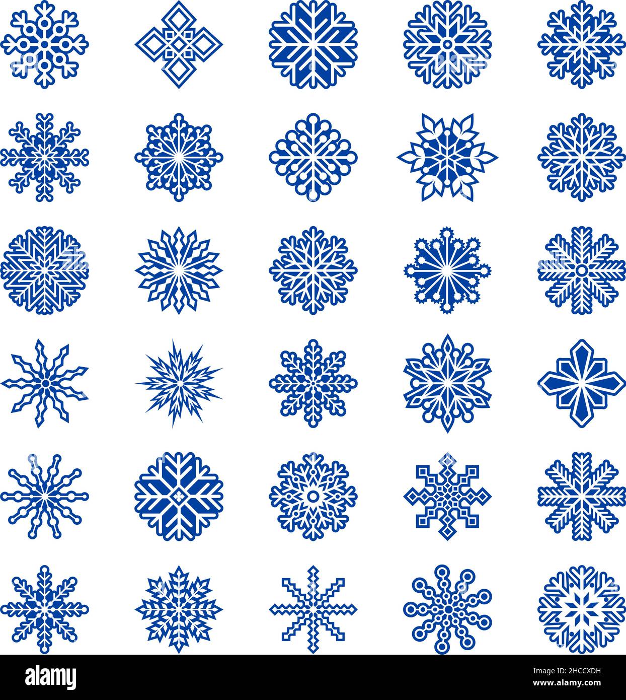 Set of snowflakes, vector illustration Stock Vector Image & Art - Alamy