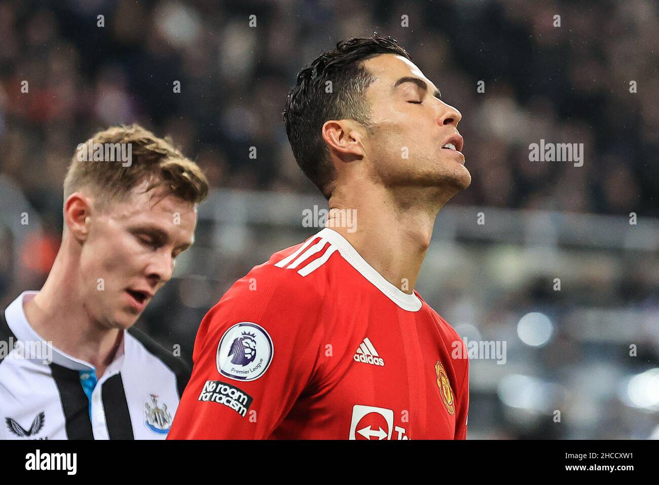 Cristiano Ronaldo #7 of Manchester United reacts to his missed chance in, on 12/27/2021. (Photo by Mark Cosgrove/News Images/Sipa USA) Credit: Sipa USA/Alamy Live News Stock Photo