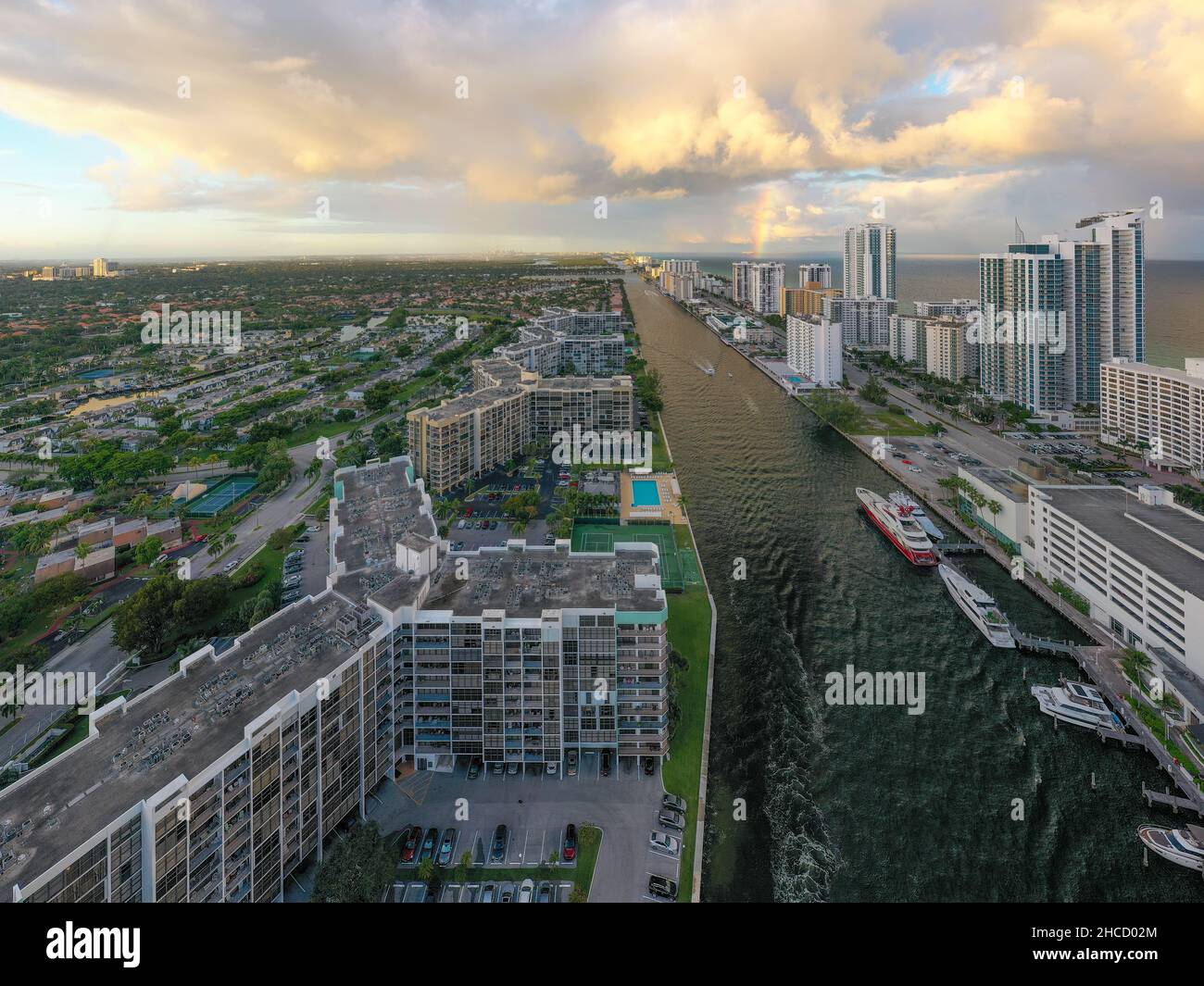 Hallandale and Miami Beach Florida after a Storm Stock Photo Alamy
