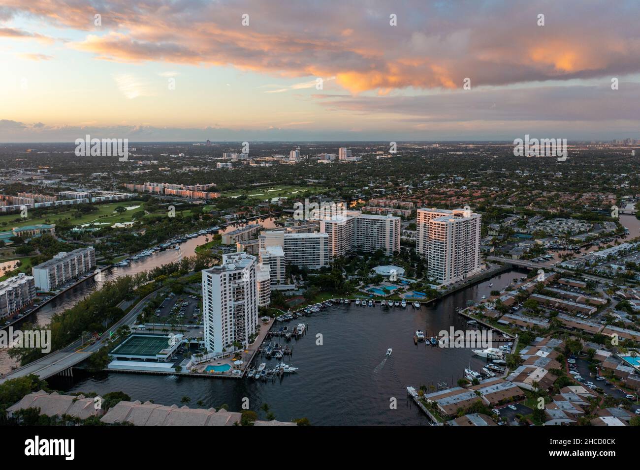 Hallandale and Miami Beach Florida after a Storm Stock Photo Alamy