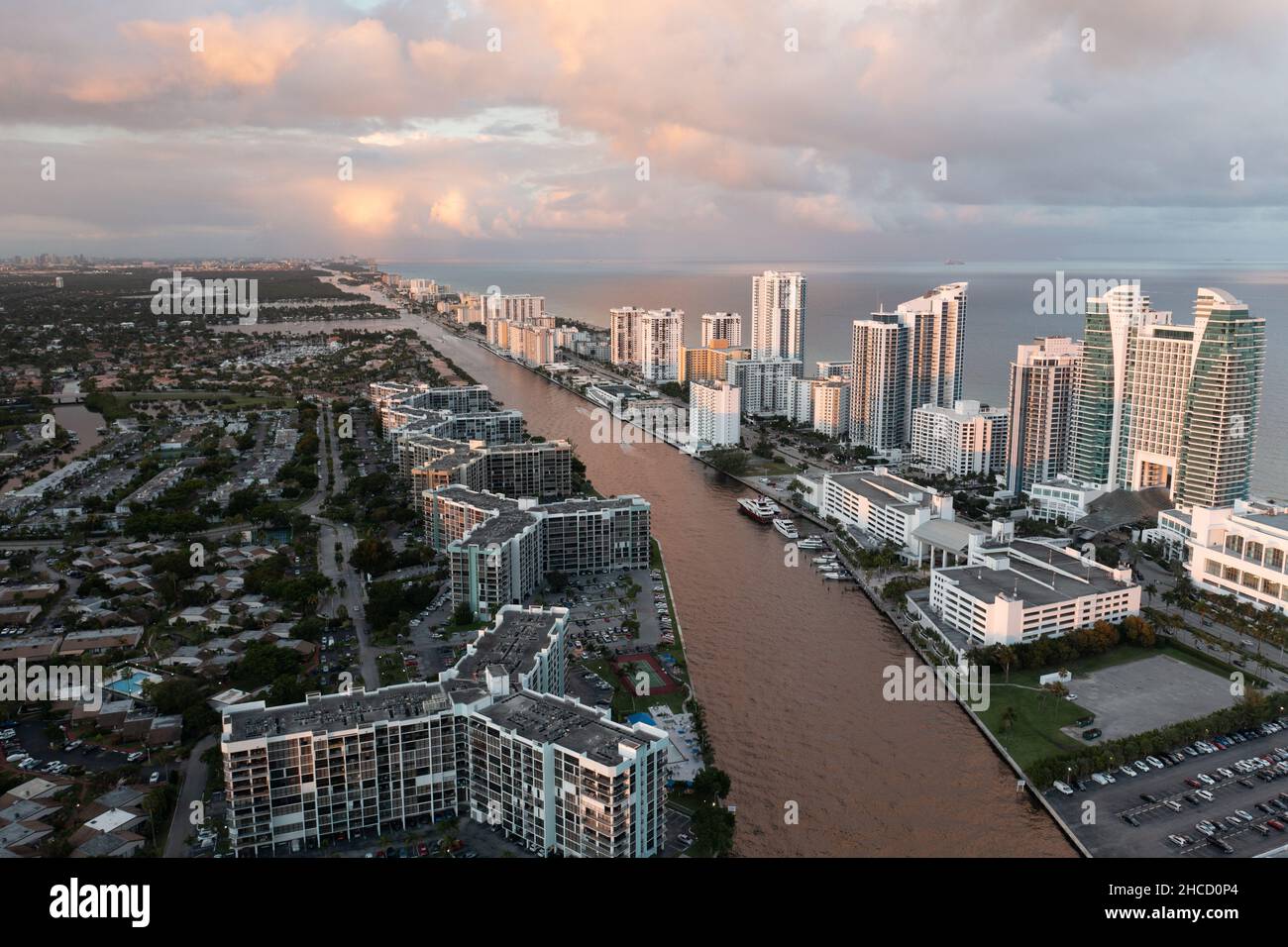 Hallandale and Miami Beach Florida after a Storm Stock Photo Alamy