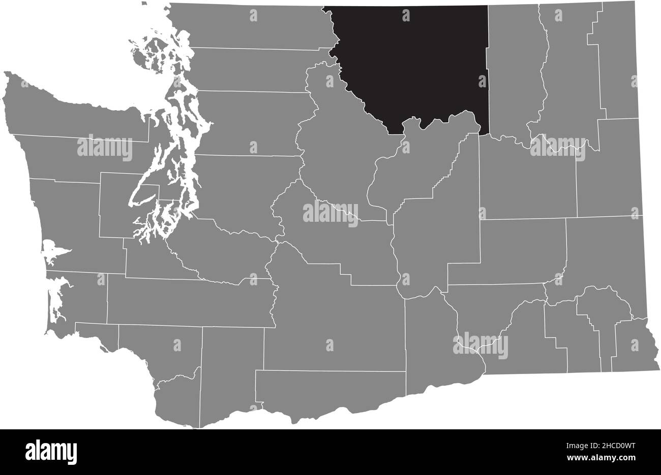 Okanogan washington state map hires stock photography and images Alamy
