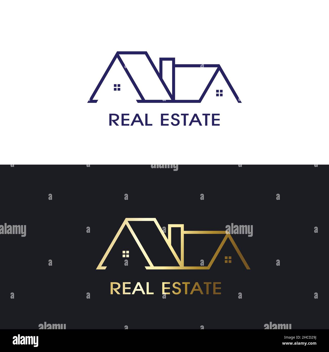 Real Estate House Template Lineal Stock Vector Image & Art Alamy