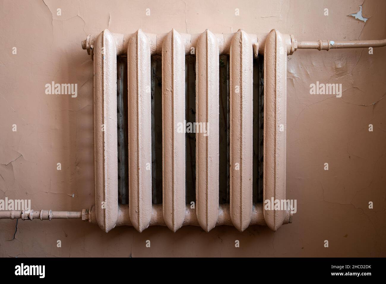 Cast iron heating radiators. Heat, energy saving and efficiency Stock