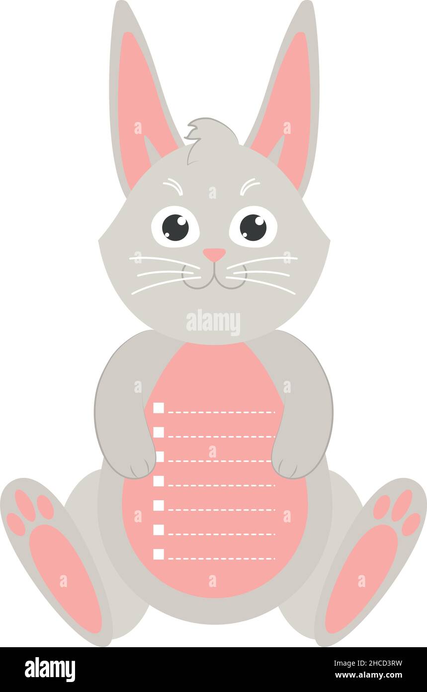rabbit with memo over white Stock Vector Image & Art - Alamy