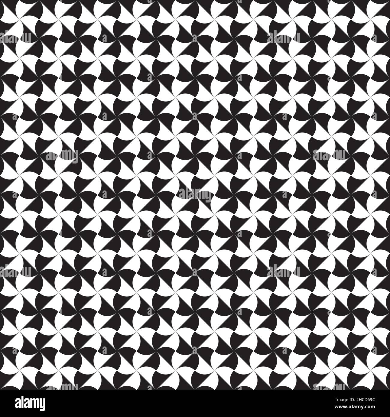 Seamless abstract geometric spiral pattern background Stock Vector