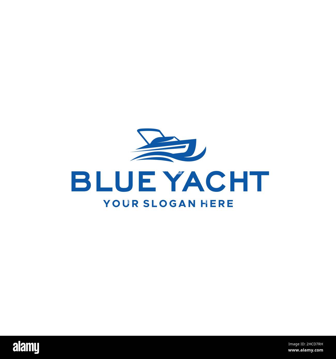 modern design BLUE YACTH water boat logo design Stock Vector Image ...