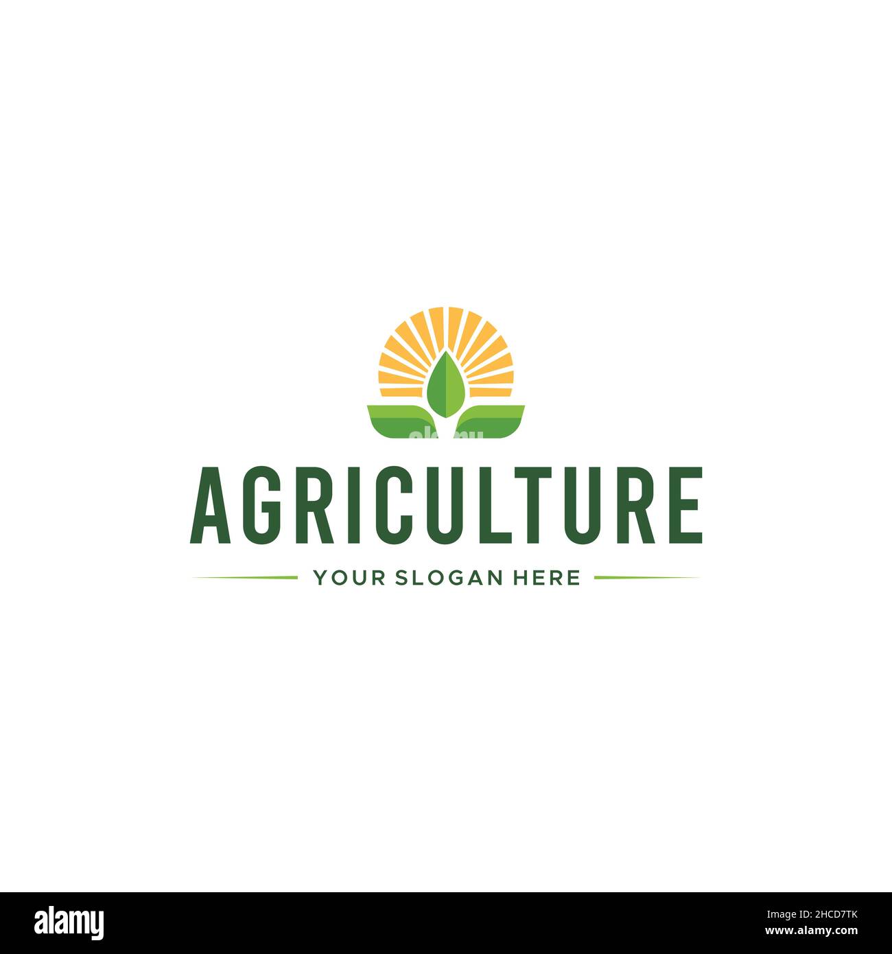 Modern design AGRICULTURE tree leaf logo design Stock Vector
