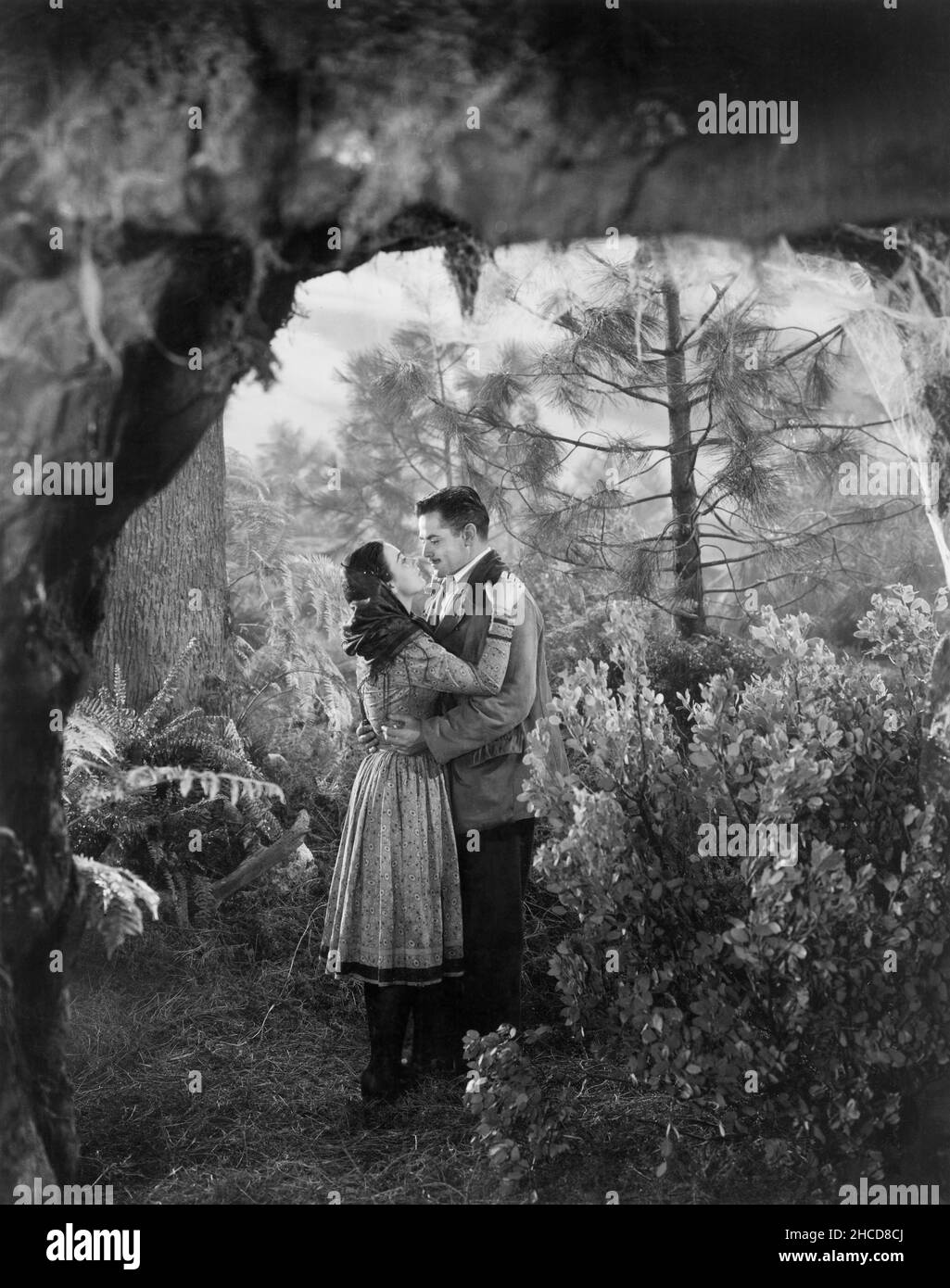 Patricia Morison, Alan Curtis, on-set of the Film, 'Hitler's Madman', MGM, Loew's Inc., 1943 Stock Photo