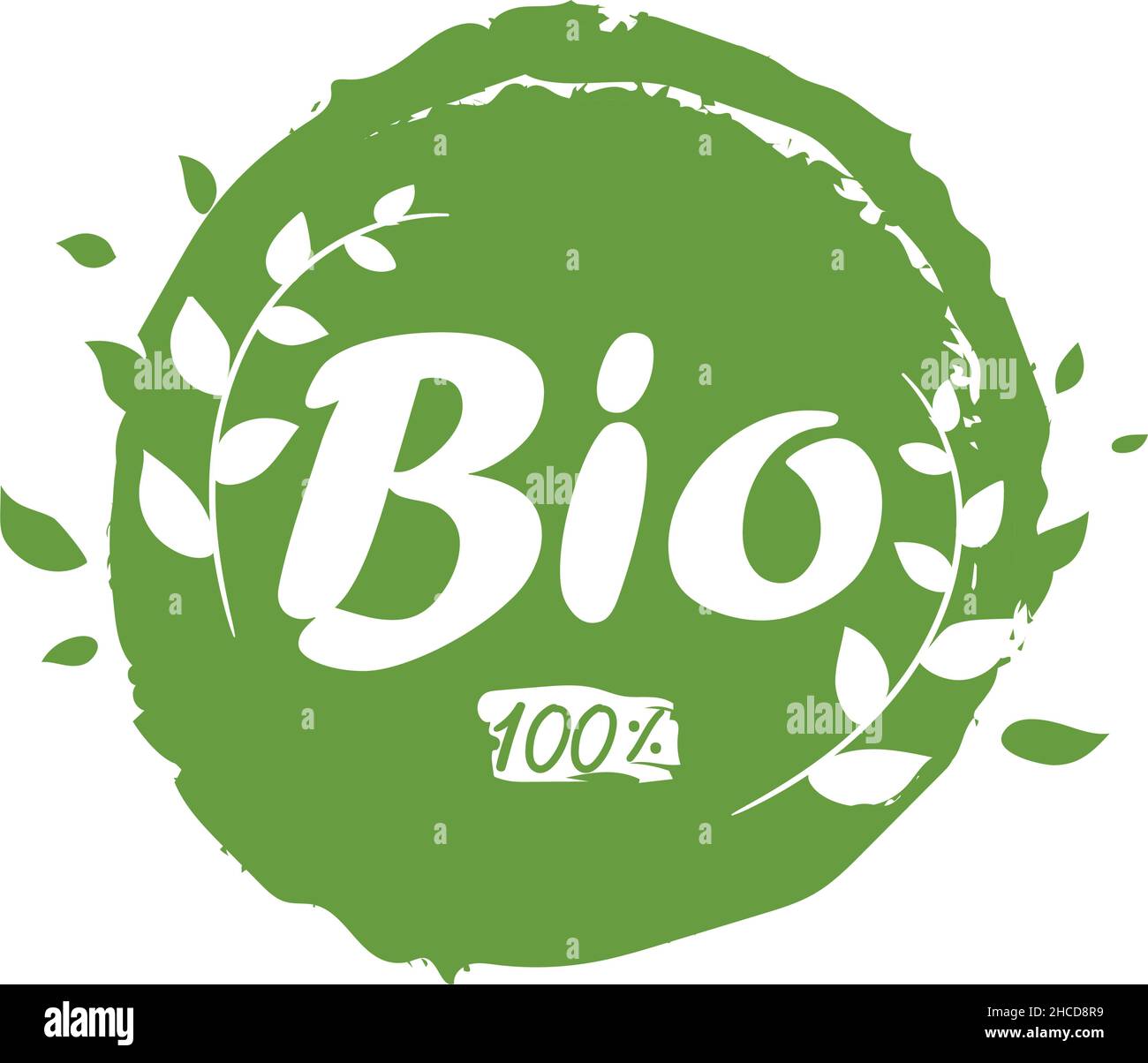 bio stamp design with leaves Stock Vector Image & Art - Alamy