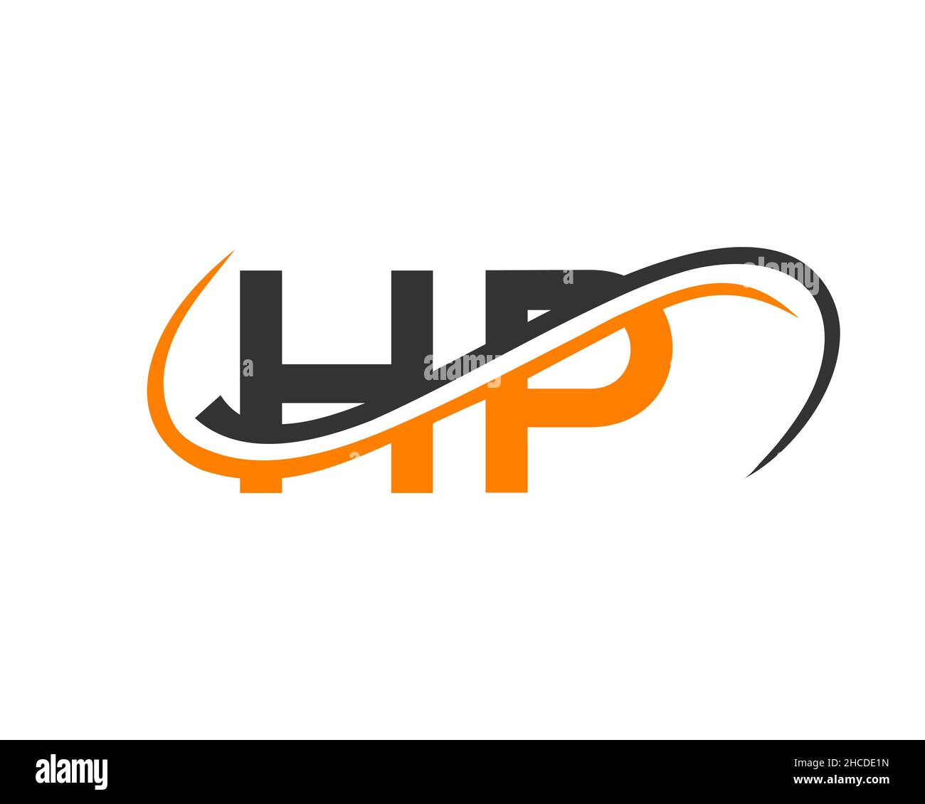 Initial HP Logo Design. HP Letter Linked Business Logo. HP logo Design