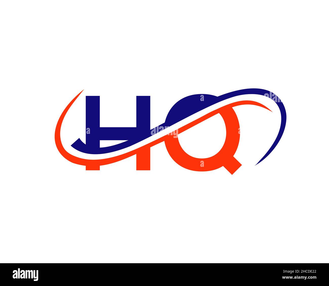 HQ Letter Linked Business Logo. HQ Logo Design. HQ logo Design for Financial, Development, Investment, Real Estate And Management Company Vector Stock Vector