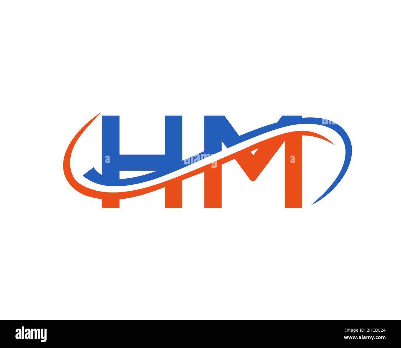 Initial HM Logo Design. HM Letter Linked Business Logo. HM logo Design for Financial, Development, Investment, Real Estate And Management Company Stock Vector