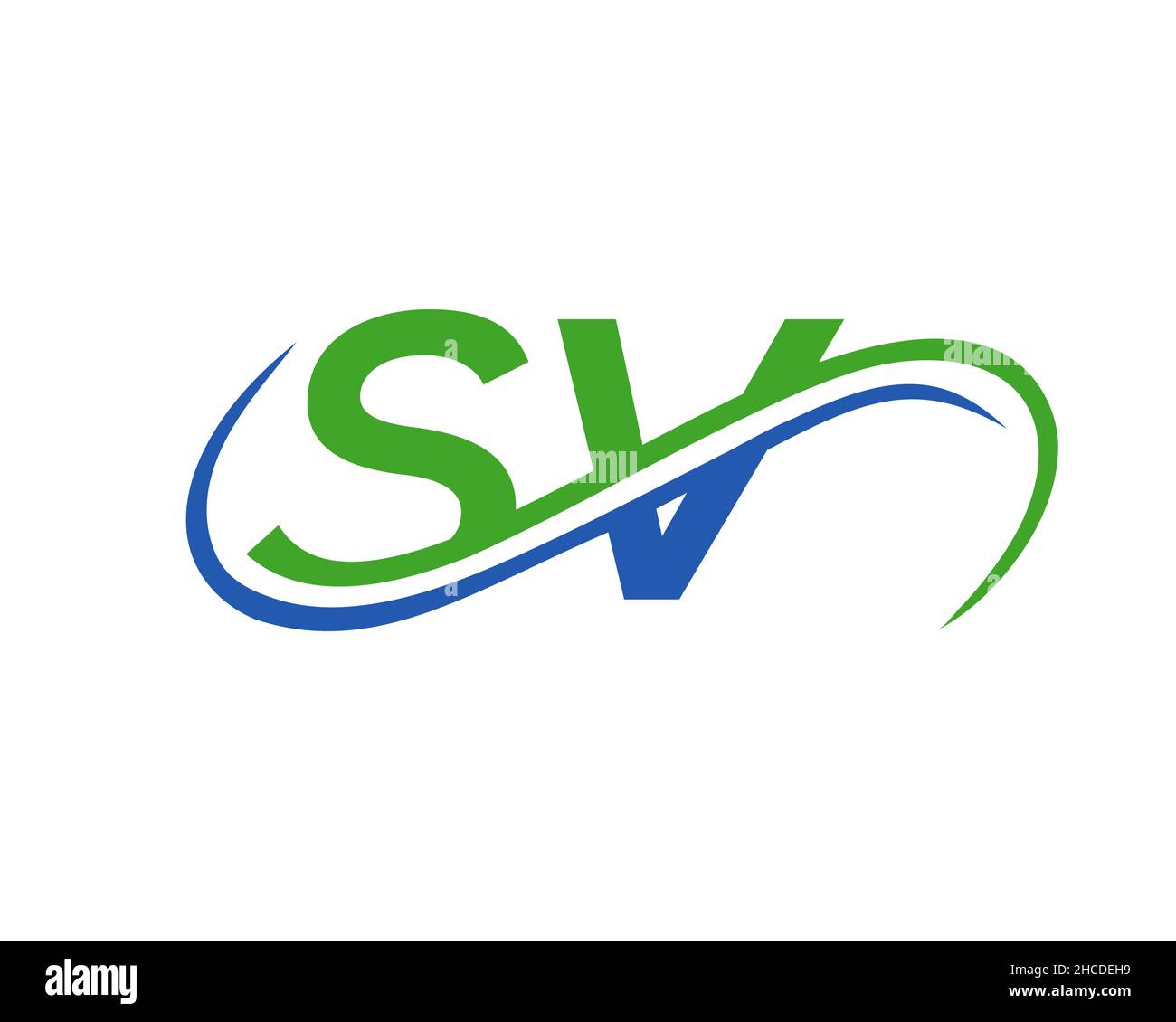 SV Letter Linked Business Logo. SV Logo Design. SV logo Design for Financial, Development