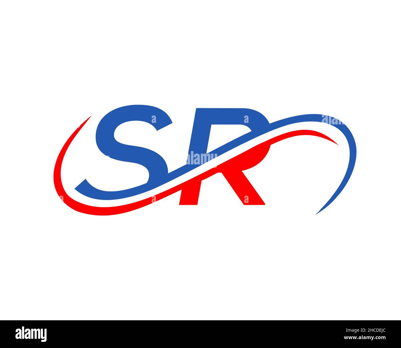 Initial SR Logo Design. SR Letter Linked Business Logo. SR logo Design for Financial, Development, Investment, Real Estate And Management Company Stock Vector