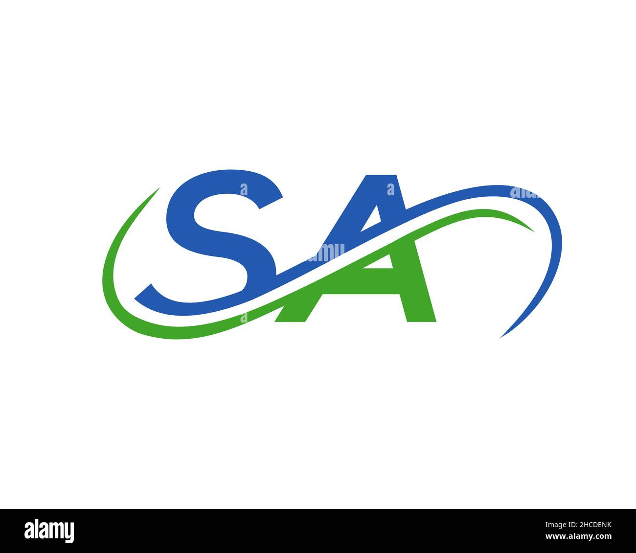 SA Logo Design. SA Letter Linked Business Logo. SA logo Design for