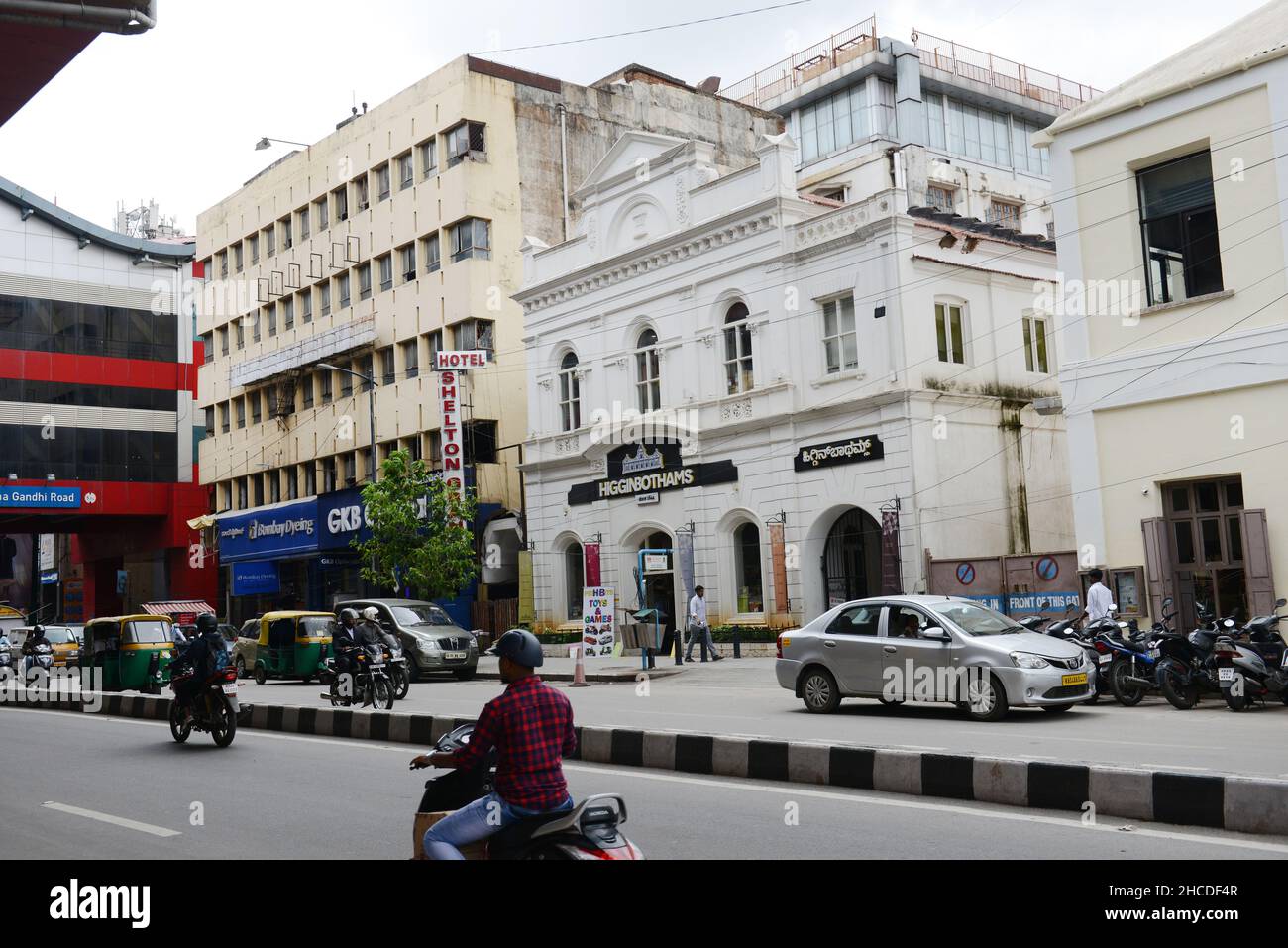 Higginbotham's book shop on M.G. Road in Bangalore, India Stock Photo