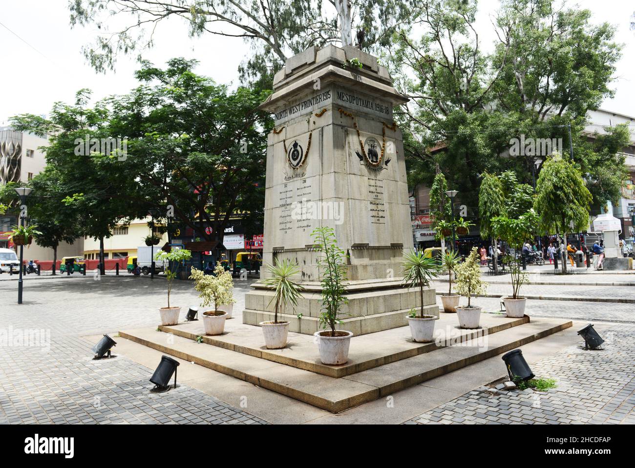 Sapper War Memorial on Brigade Road in Bangalore, India. Stock Photo