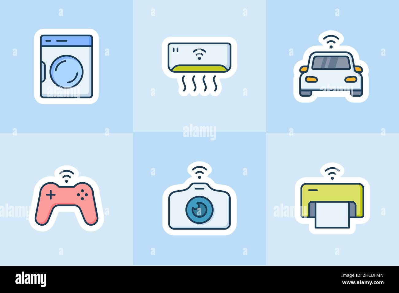 internet of things icon for sticker or stickers set collection vector ...