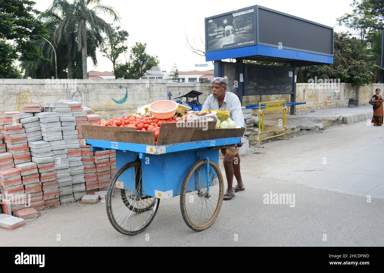 Mobile vendors roaming the streets of Bangalore, India Stock Photo Alamy