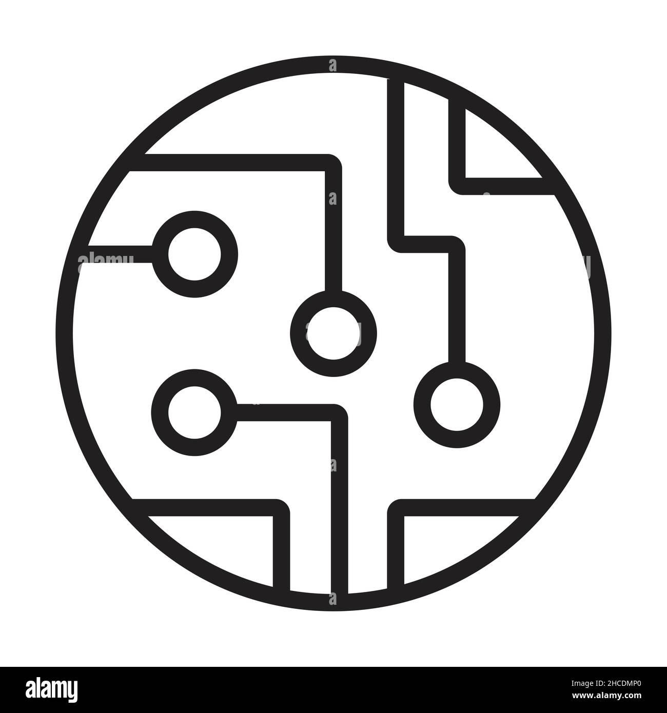 Circuit board, technology outline icon vector. For your website design ...
