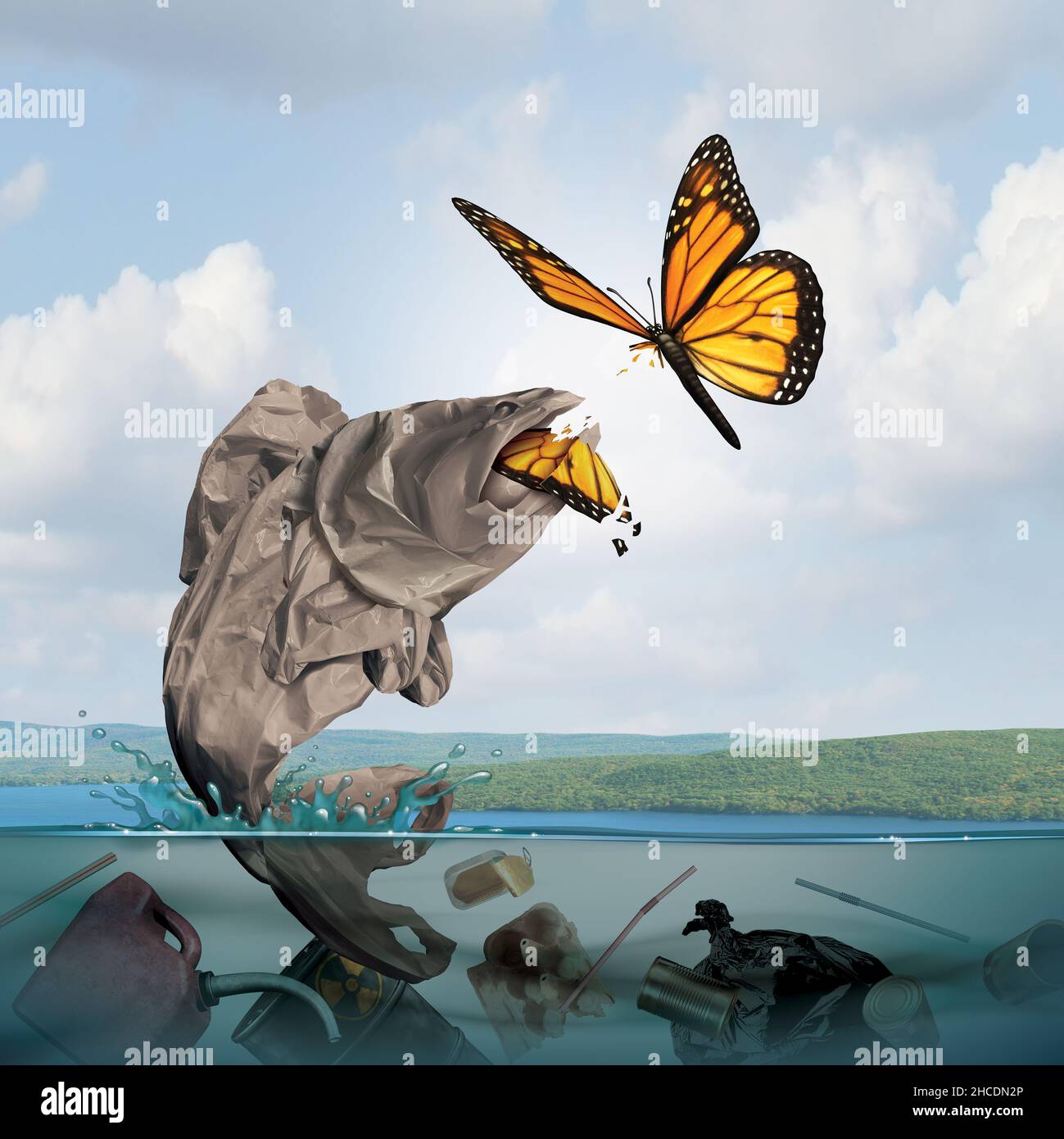 Environmental Impact and ocean pollution or toxic garbage polluting