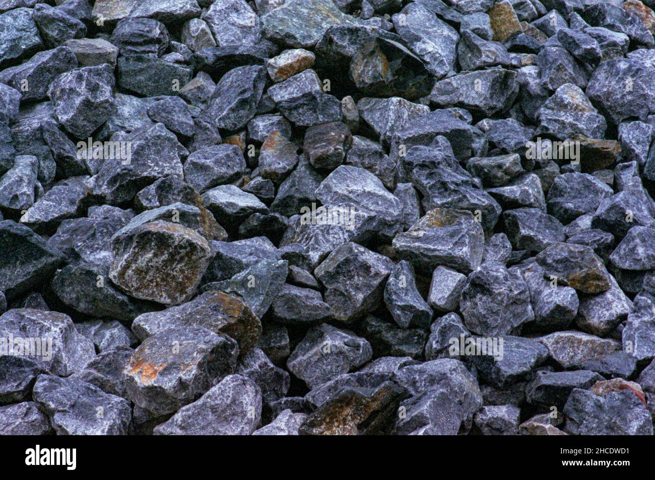 Berlin, Germany. Pile of Industrial Rocks & Stones on the Grounds of a