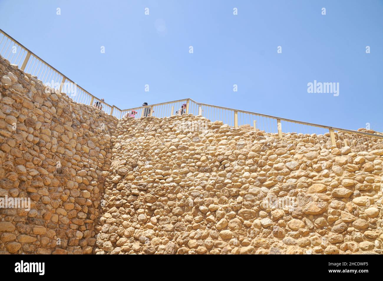 Israel, Negev, Tel Be'er Sheva believed to be the remains of the biblical town of Be'er Sheva. The water system collected flood water from the nearby Stock Photo