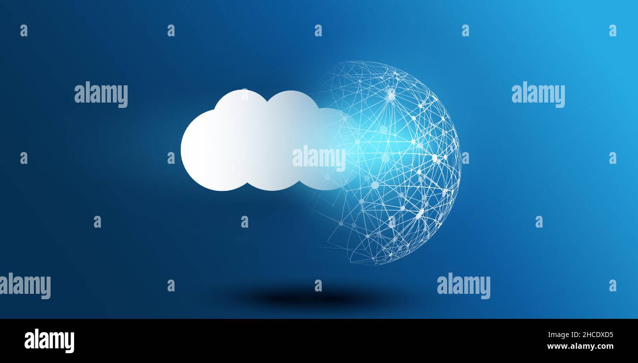 Cloud Computing Design Concept - Digital Connections, Technology ...