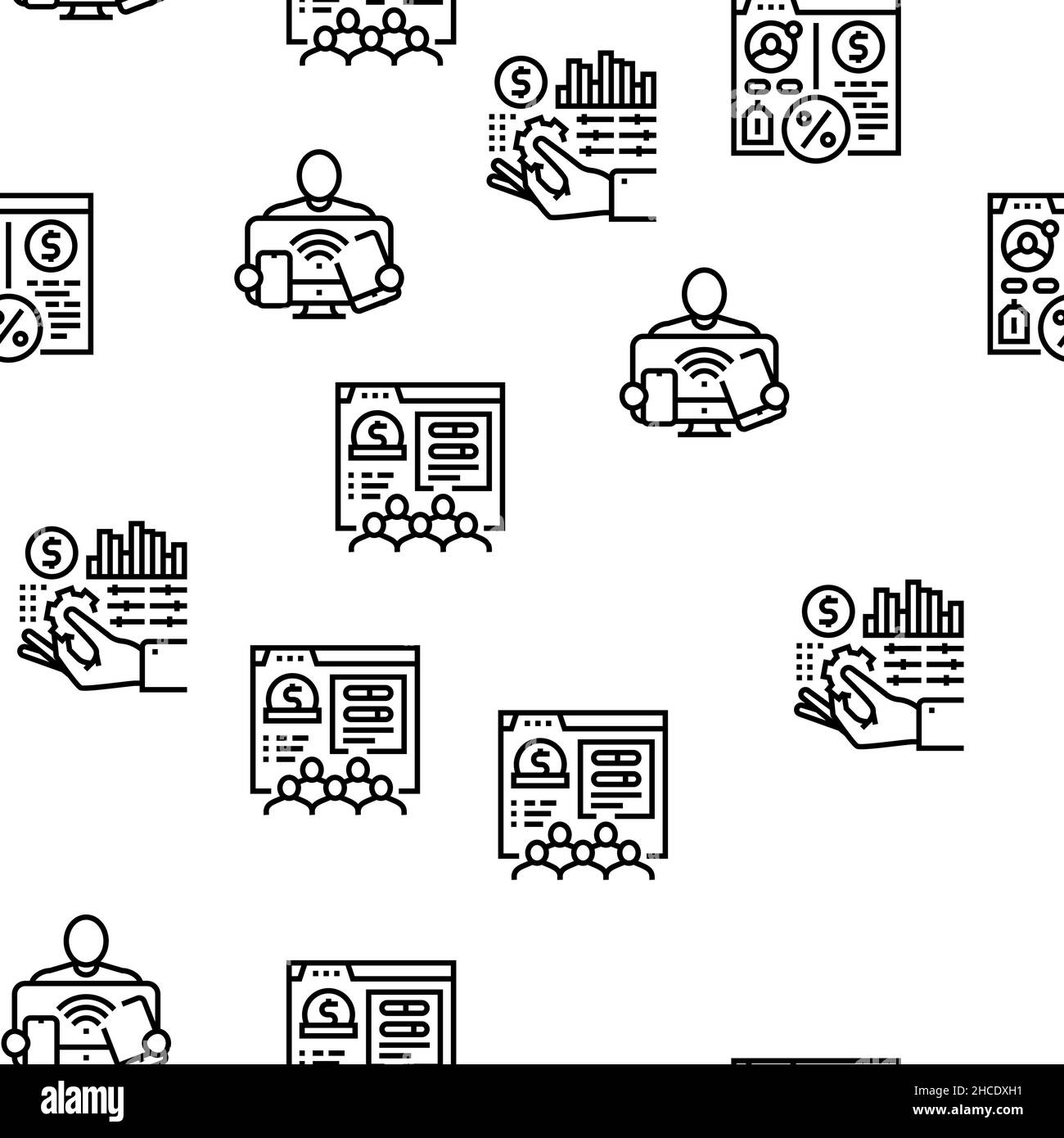 Fin Tech Vector Fintech financial technology Black and White Stock Photos & Images - Alamy