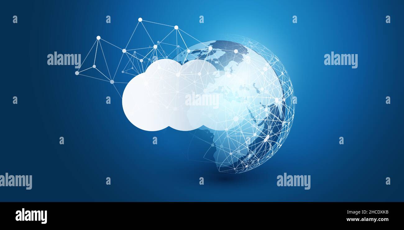 Cloud Computing Design Concept - Digital Connections, Technology ...
