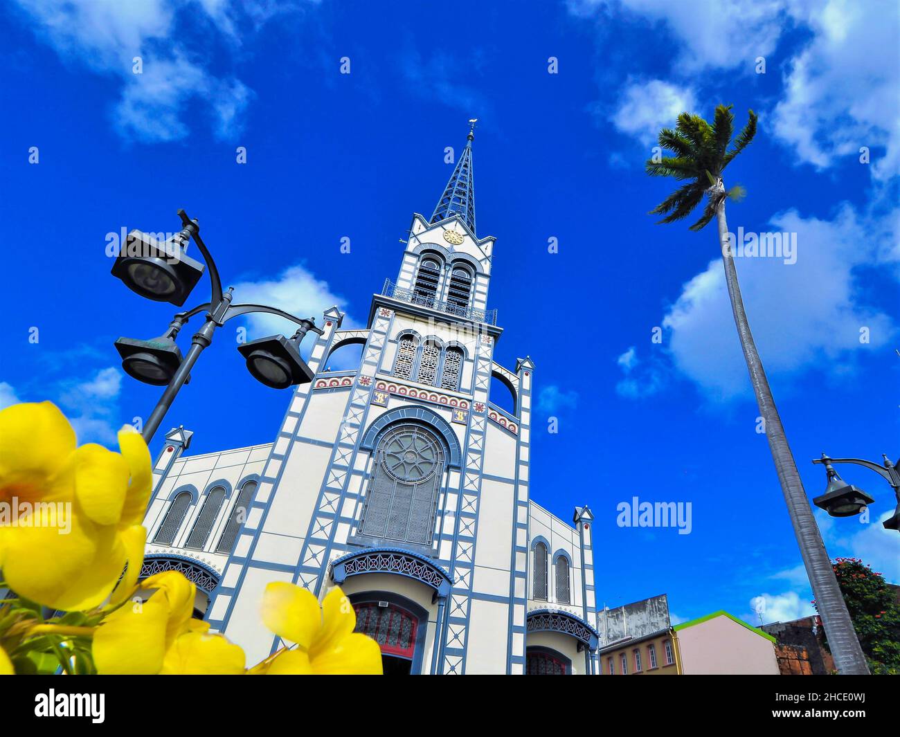 Saint-Louis Cathedral in Fort-de-France, Martinique. Stock Photo