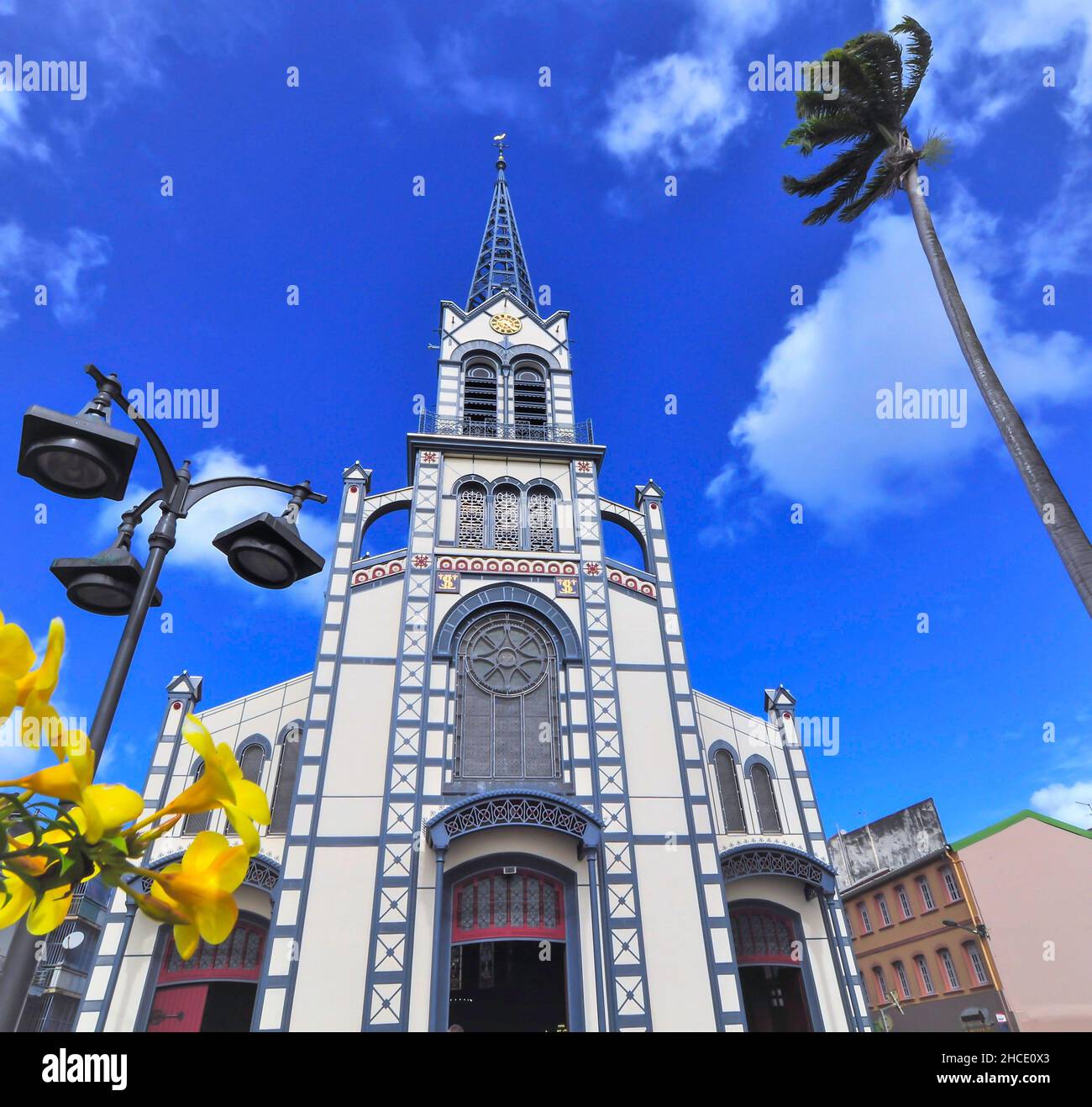 Saint-Louis Cathedral in Fort-de-France, Martinique. Stock Photo