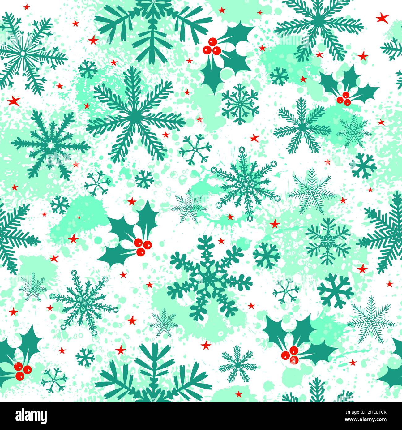 Seamless snowflake background. Vector illustration Stock Vector Image ...