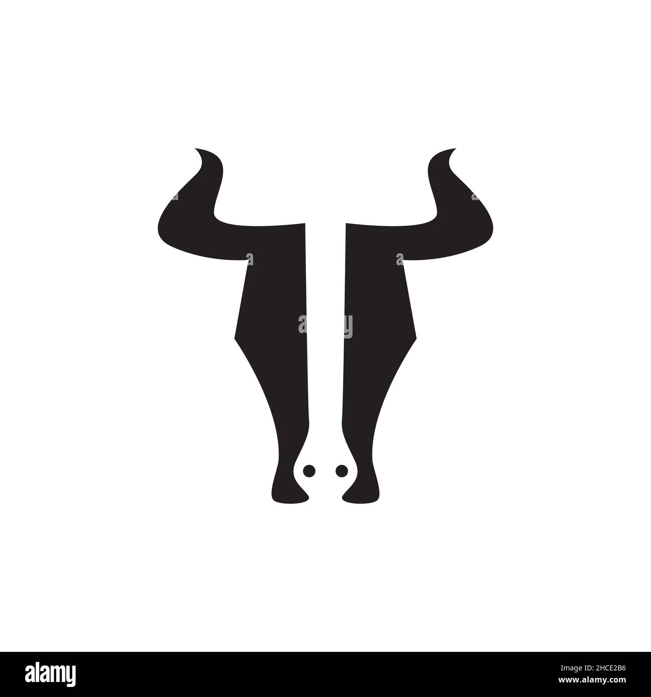 modern face cow black logo design vector graphic symbol icon sign ...