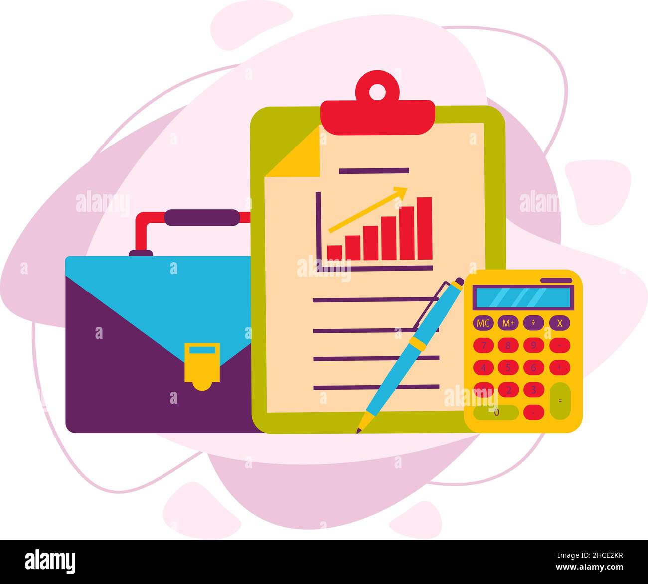 The composition is related to business and finance. Stock Vector