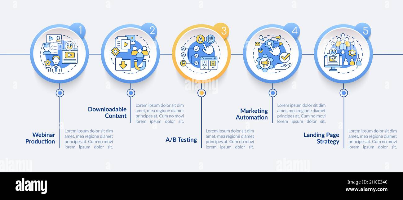 Digital marketing strategies circle infographic template Stock Vector ...