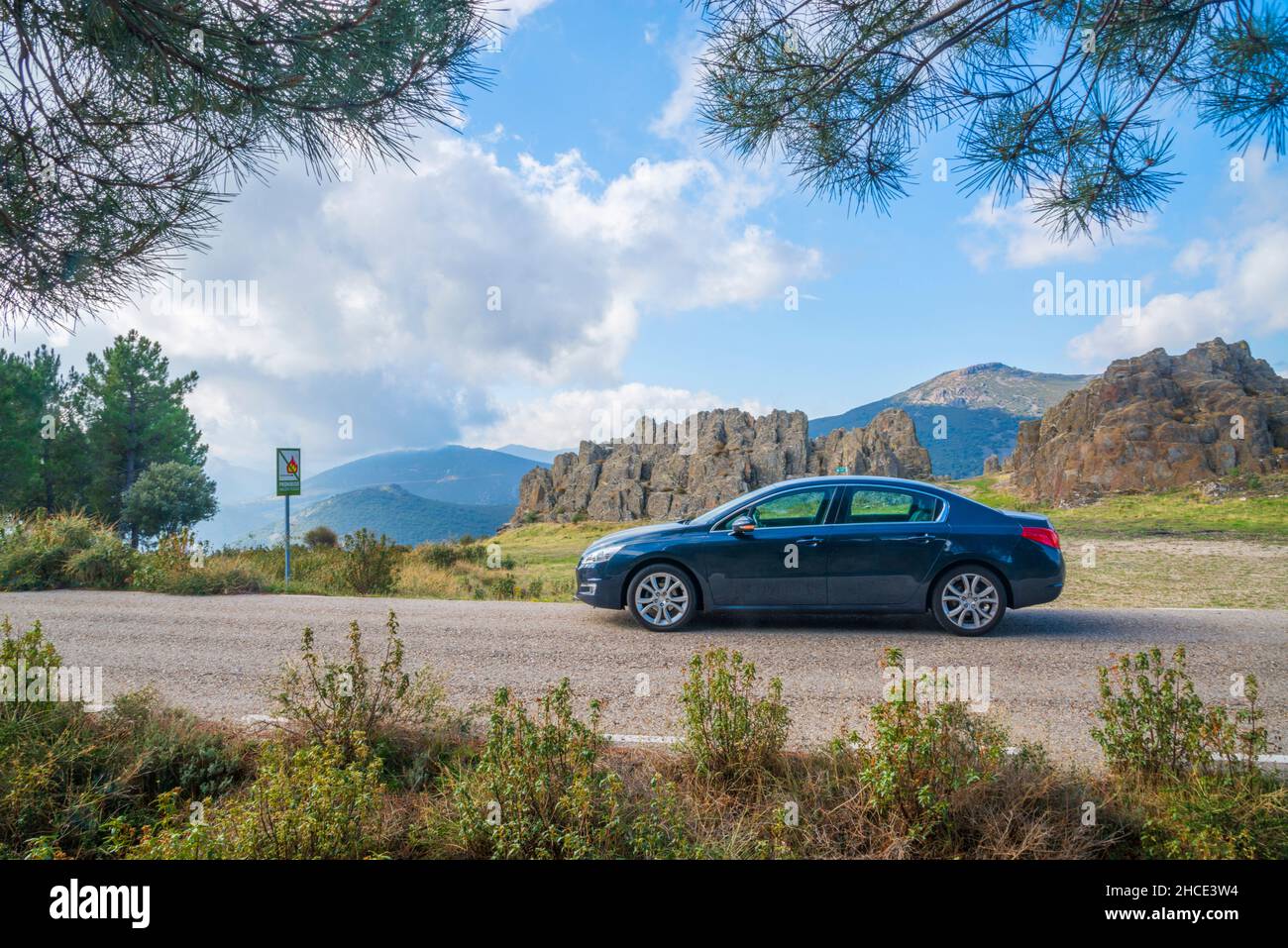 Car in a road Stock Photo - Alamy